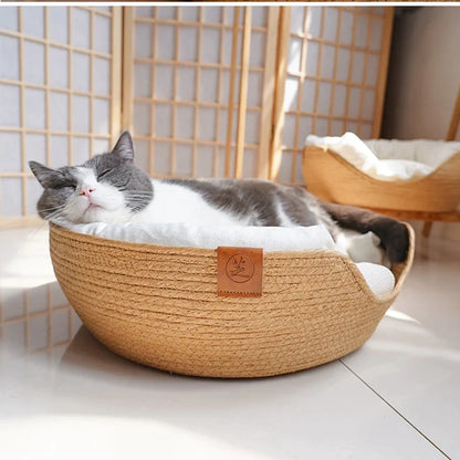 0 Japanese Style Cozy Basket Cat Beds sold by Fleurlovin, Free Shipping Worldwide