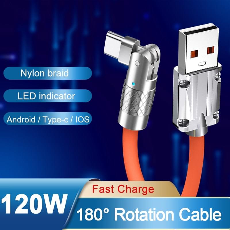  180° Rotating Super Fast Charge Cable sold by Fleurlovin, Free Shipping Worldwide