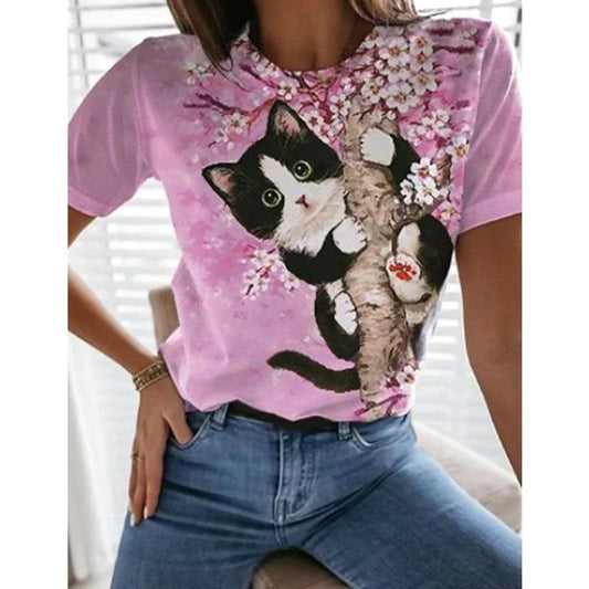  3D Autumn Cat T-Shirt sold by Fleurlovin, Free Shipping Worldwide