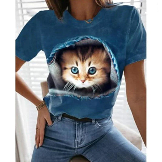 3D Baby Cat T-Shirt sold by Fleurlovin, Free Shipping Worldwide