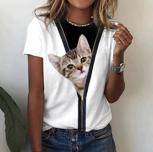  3D Cardigan Cat Outs T-Shirt sold by Fleurlovin, Free Shipping Worldwide