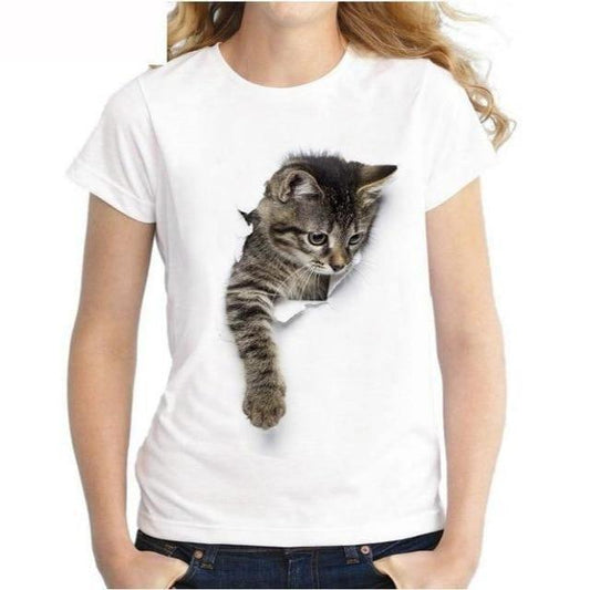  3D Cat T-Shirt sold by Fleurlovin, Free Shipping Worldwide