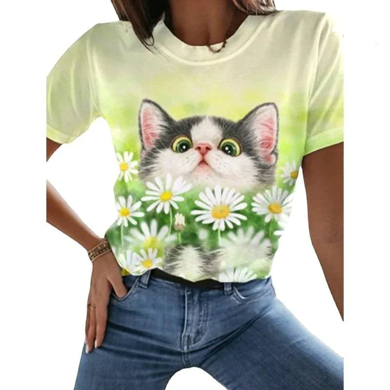  3D Peekaboo Cat T-Shirt sold by Fleurlovin, Free Shipping Worldwide