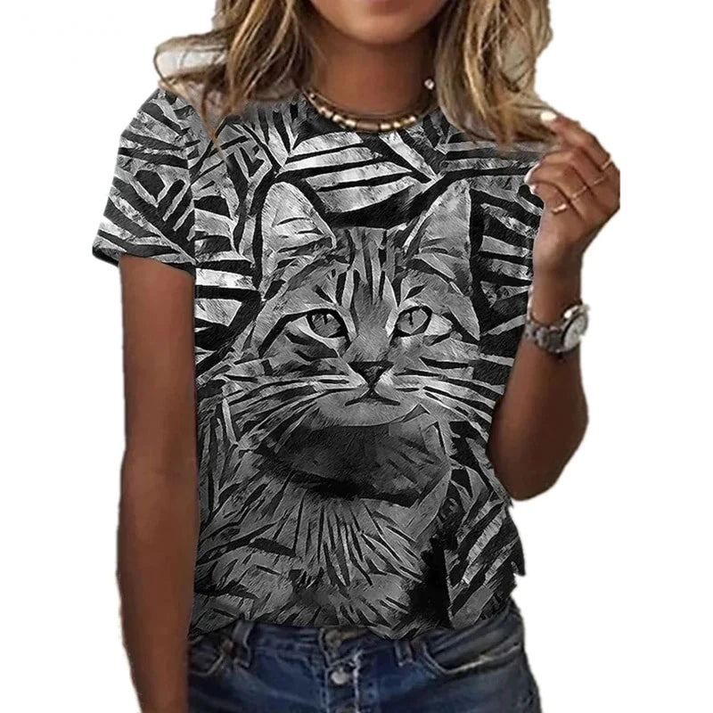  3D Wall Blend In Cat T-Shirt sold by Fleurlovin, Free Shipping Worldwide