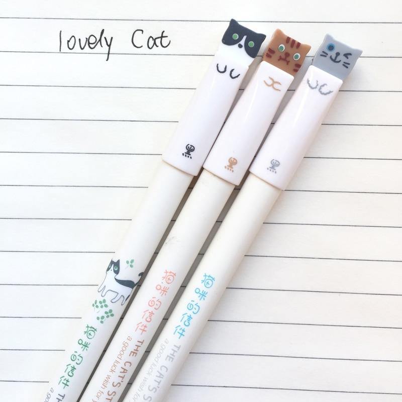  3Pcs Kawaii Cat Pen sold by Fleurlovin, Free Shipping Worldwide