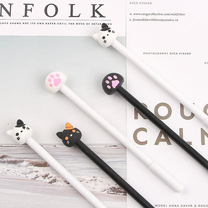  4pcs Cartoon Cat Shape Black Gel Ink Pen sold by Fleurlovin, Free Shipping Worldwide