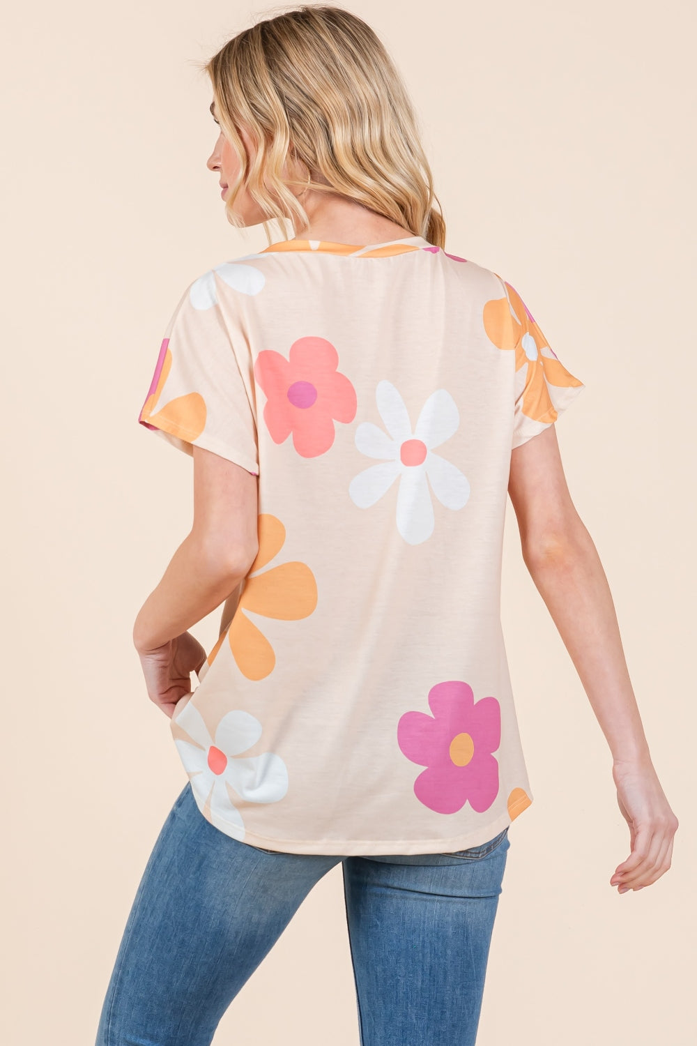 BOMBOM Camiseta Manga Corta Floral