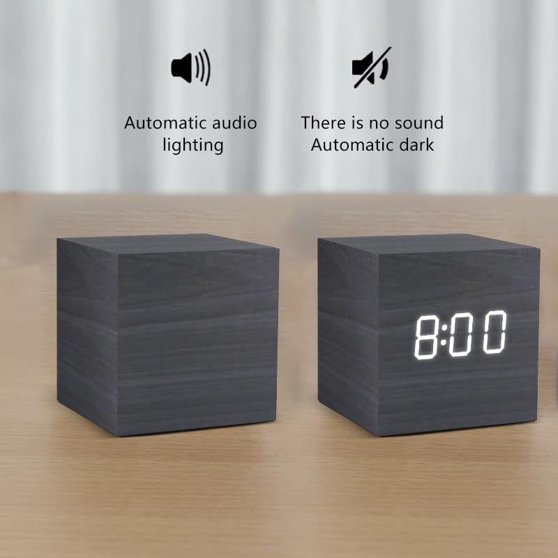 Alarm Clocks Wooden Cube LED Alarm Clock sold by Fleurlovin, Free Shipping Worldwide