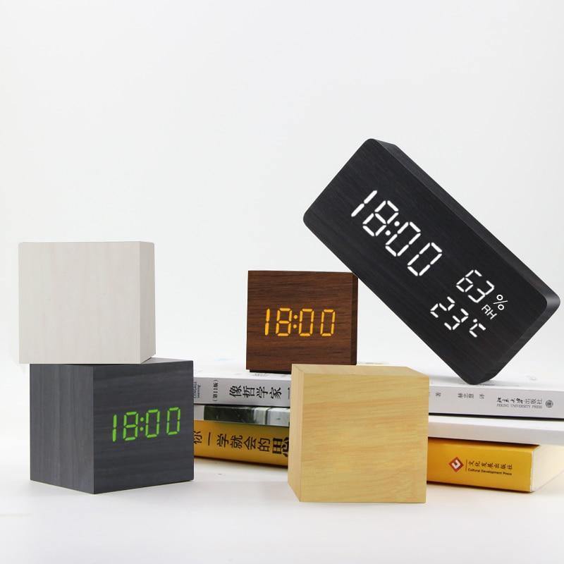 Alarm Clocks Wooden Cube LED Alarm Clock sold by Fleurlovin, Free Shipping Worldwide