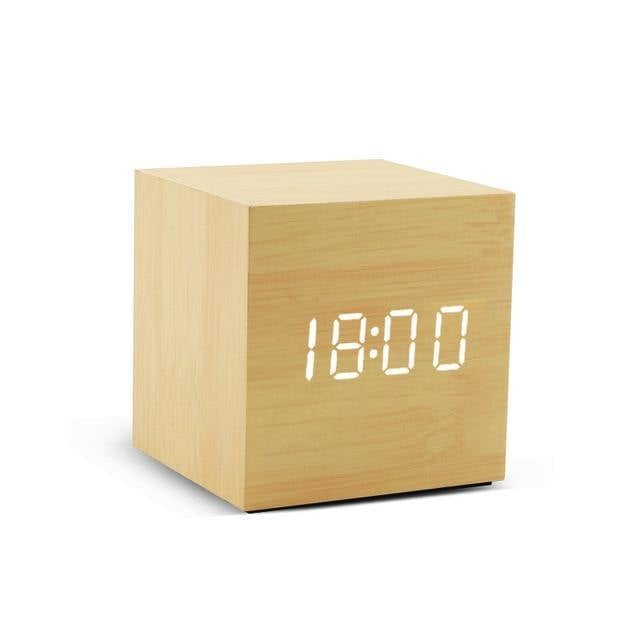 Alarm Clocks Wooden Cube LED Alarm Clock sold by Fleurlovin, Free Shipping Worldwide