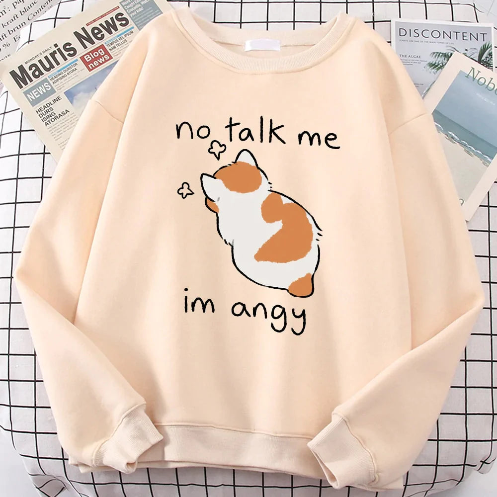  Angy Kitty Cat Sweatshirt sold by Fleurlovin, Free Shipping Worldwide