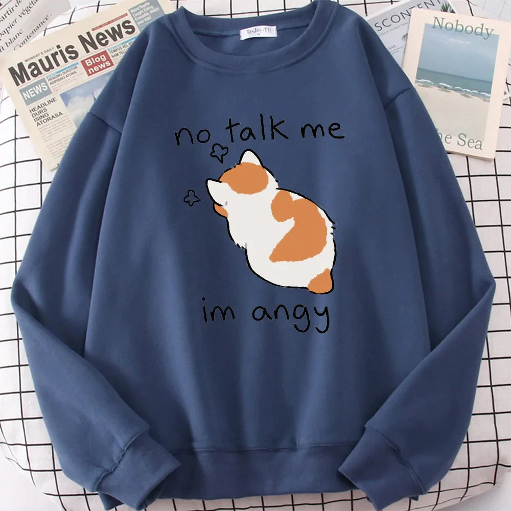  Angy Kitty Cat Sweatshirt sold by Fleurlovin, Free Shipping Worldwide