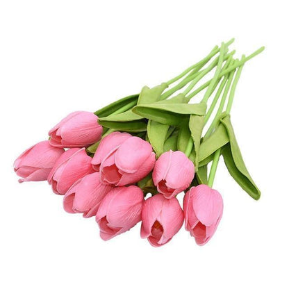 Artificial Flora 10-Piece Faux Tulips Artificial Flowers sold by Fleurlovin, Free Shipping Worldwide