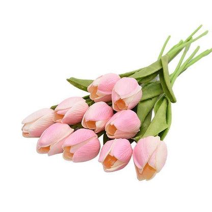 Artificial Flora 10-Piece Faux Tulips Artificial Flowers sold by Fleurlovin, Free Shipping Worldwide