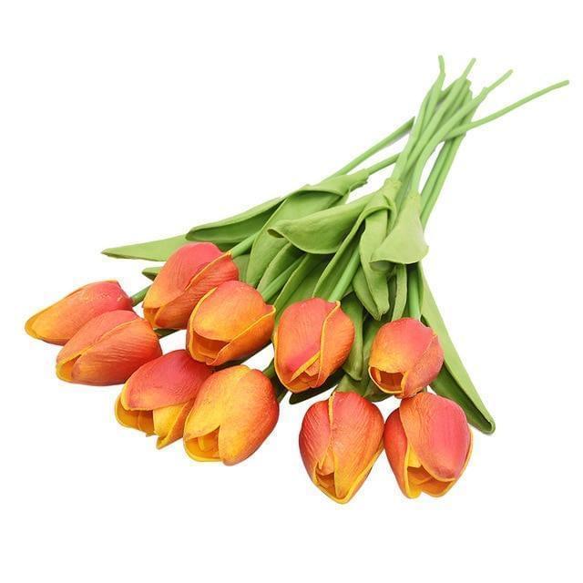 Artificial Flora 10-Piece Faux Tulips Artificial Flowers sold by Fleurlovin, Free Shipping Worldwide