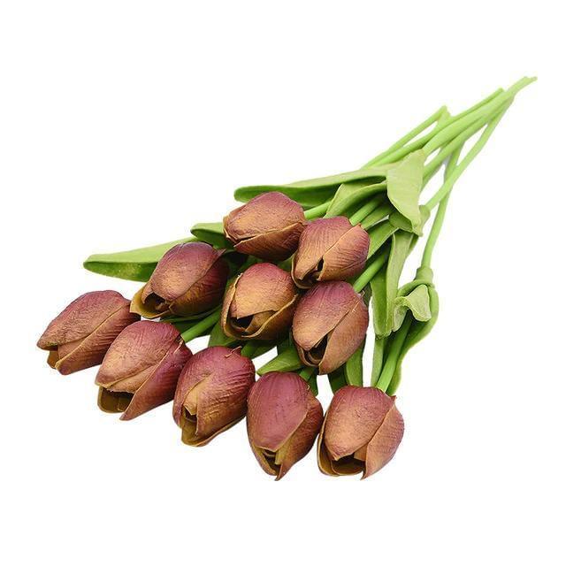 Artificial Flora 10-Piece Faux Tulips Artificial Flowers sold by Fleurlovin, Free Shipping Worldwide