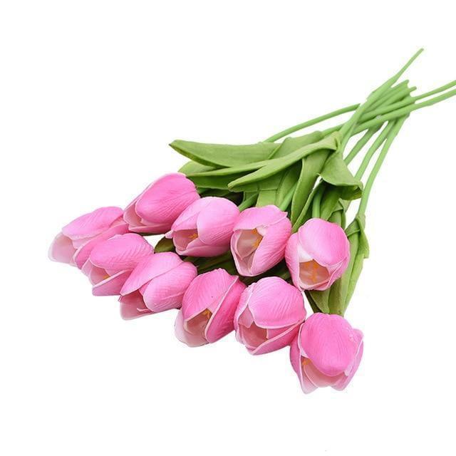 Artificial Flora 10-Piece Faux Tulips Artificial Flowers sold by Fleurlovin, Free Shipping Worldwide