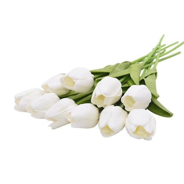 Artificial Flora 10-Piece Faux Tulips Artificial Flowers sold by Fleurlovin, Free Shipping Worldwide