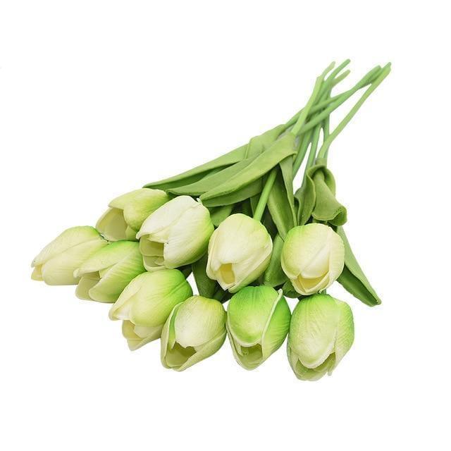 Artificial Flora 10-Piece Faux Tulips Artificial Flowers sold by Fleurlovin, Free Shipping Worldwide