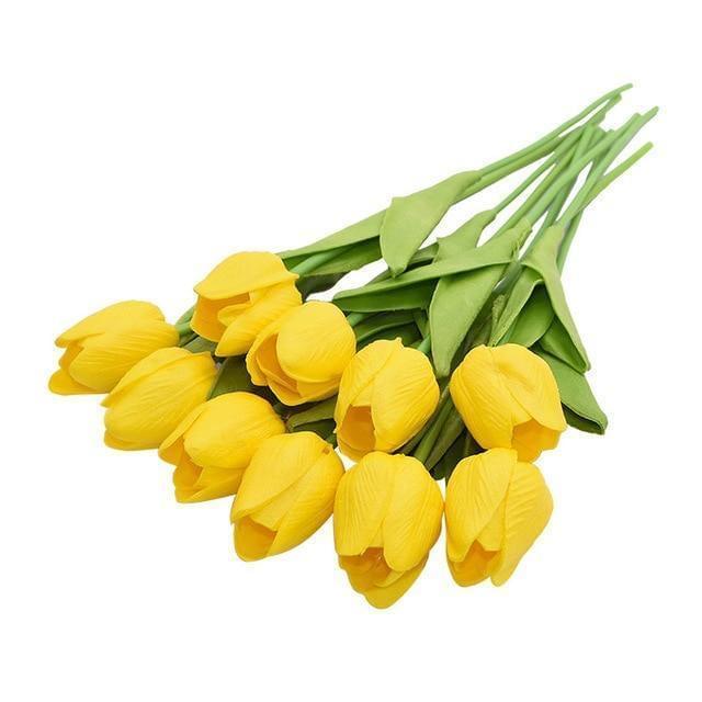 Artificial Flora 10-Piece Faux Tulips Artificial Flowers sold by Fleurlovin, Free Shipping Worldwide
