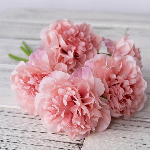 Artificial Flora 5-Piece Silk Faux Peonies Artificial Flowers sold by Fleurlovin, Free Shipping Worldwide