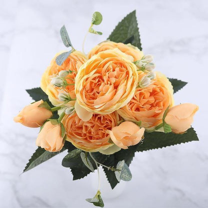 Artificial Flora 9-Piece Silk Faux Peonies Artificial Flowers sold by Fleurlovin, Free Shipping Worldwide