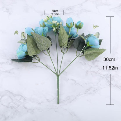 Artificial Flora 9-Piece Silk Faux Peonies Artificial Flowers sold by Fleurlovin, Free Shipping Worldwide