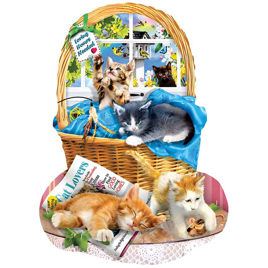  Basket Cat Jigsaw Puzzle sold by Fleurlovin, Free Shipping Worldwide