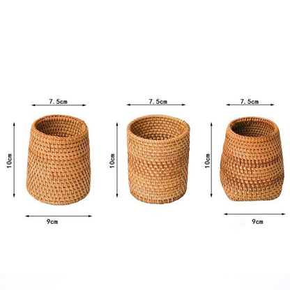 Baskets Hand-Woven Wicker Storage Container Basket sold by Fleurlovin, Free Shipping Worldwide