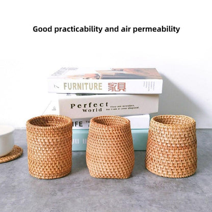 Baskets Hand-Woven Wicker Storage Container Basket sold by Fleurlovin, Free Shipping Worldwide