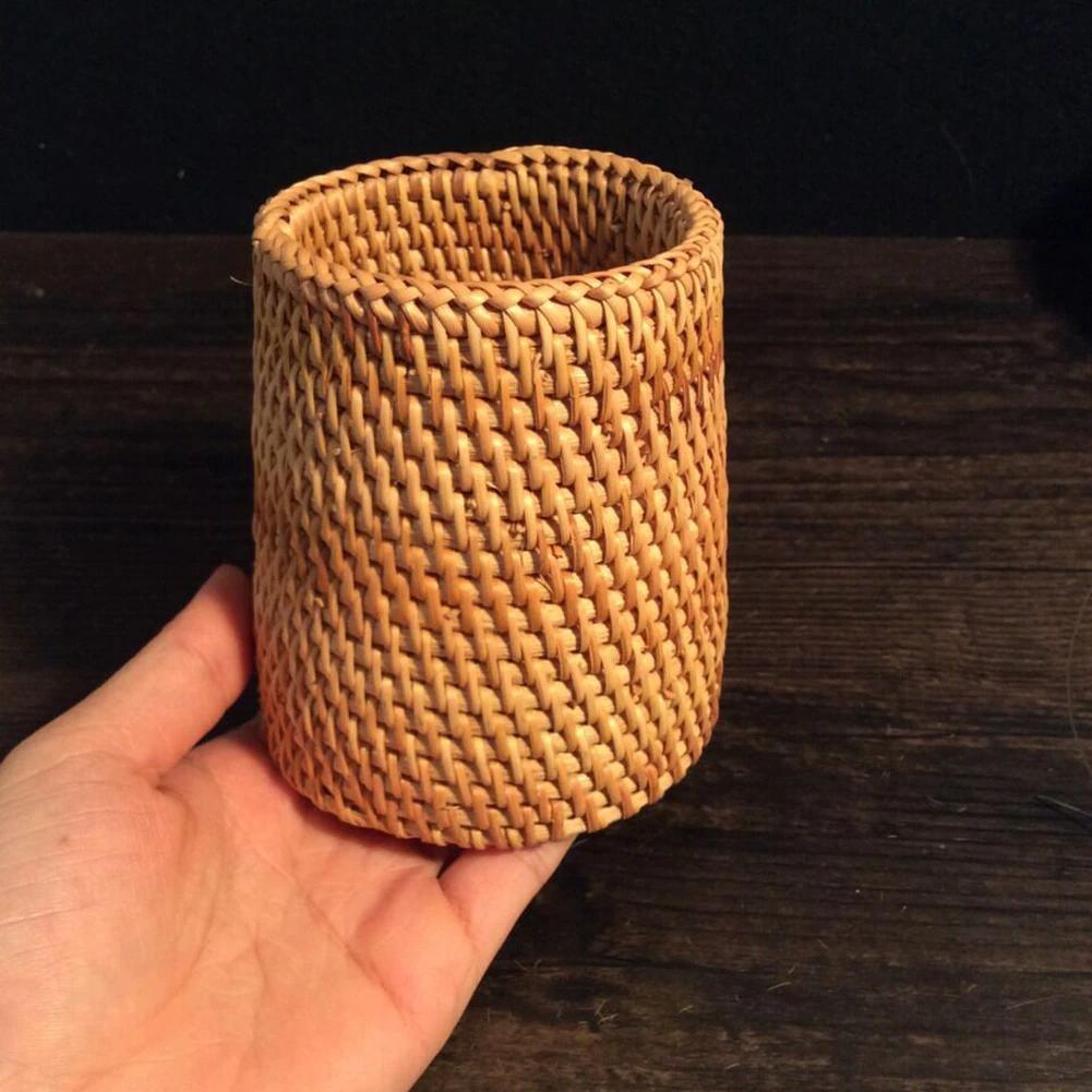 Baskets Hand-Woven Wicker Storage Container Basket sold by Fleurlovin, Free Shipping Worldwide