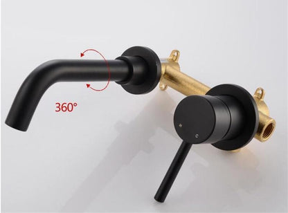 Modern Brass Wall Mounted Faucet - Premium Bathroom from Warmly - Just $99.95! Shop now at Fleurlovin
