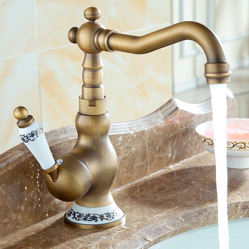 Bathroom Vintage Brass Faucet sold by Fleurlovin, Free Shipping Worldwide