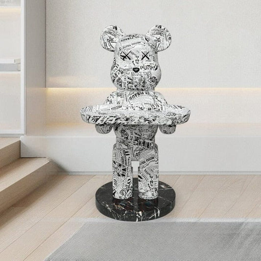  Bearbrick Statue with Tray, Life-Size sold by Fleurlovin, Free Shipping Worldwide