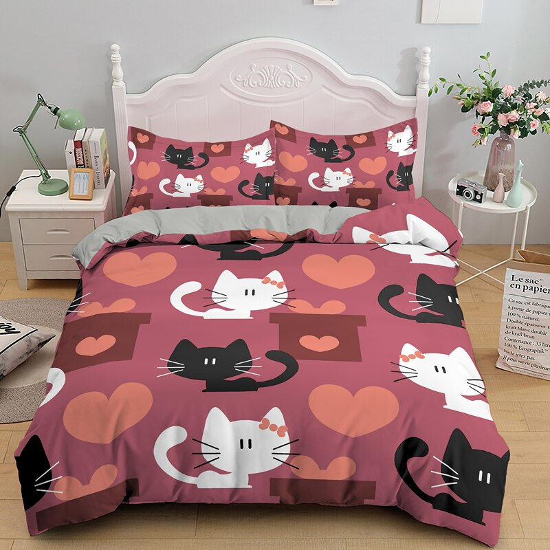  Beauty Heart Cat Bedding Sets sold by Fleurlovin, Free Shipping Worldwide