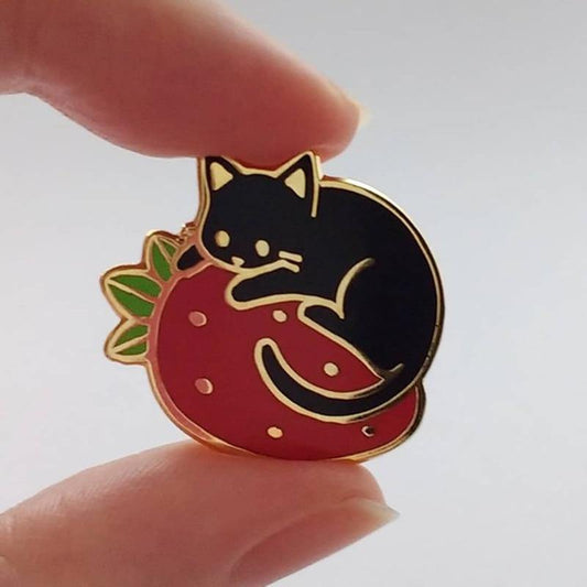  Berry Cat Brooch sold by Fleurlovin, Free Shipping Worldwide