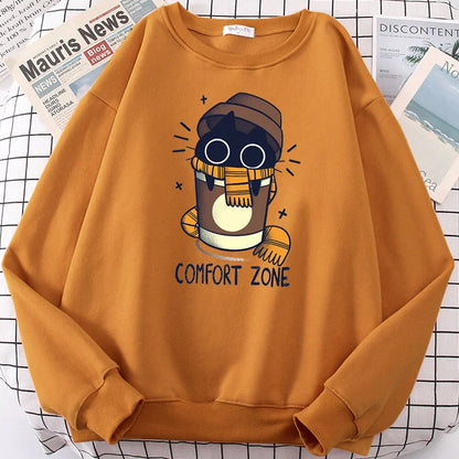  Black Cat Comfort Zone Sweatshirt sold by Fleurlovin, Free Shipping Worldwide