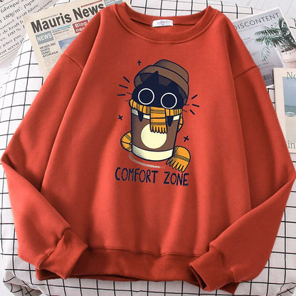  Black Cat Comfort Zone Sweatshirt sold by Fleurlovin, Free Shipping Worldwide