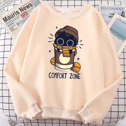  Black Cat Comfort Zone Sweatshirt sold by Fleurlovin, Free Shipping Worldwide