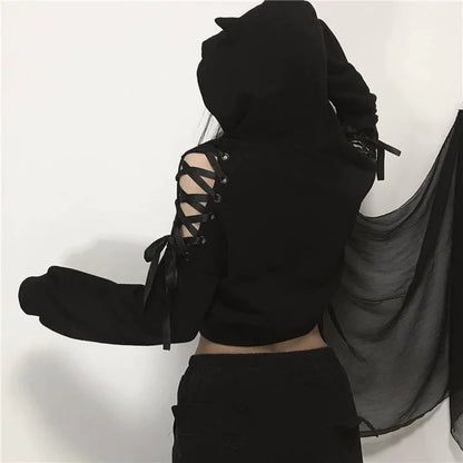  Black Cat Ears Hoodie sold by Fleurlovin, Free Shipping Worldwide