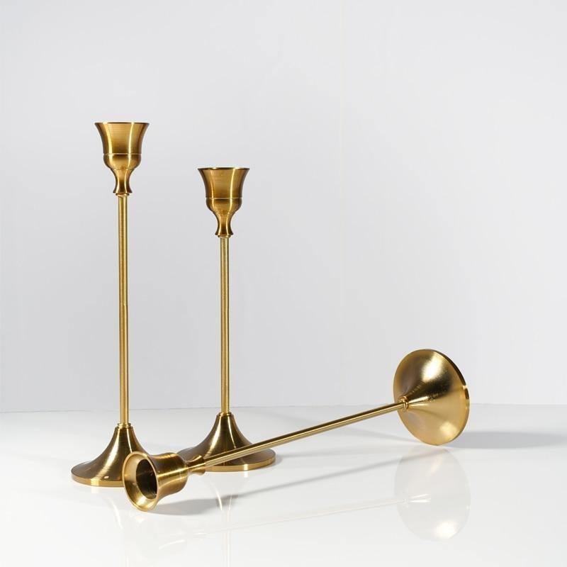 Candle Holders Bronze Metal Taper Candle Stick Holders sold by Fleurlovin, Free Shipping Worldwide