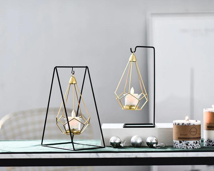 Candle Holders Geometric Iron Hanging Lantern Candle Holder or Vase sold by Fleurlovin, Free Shipping Worldwide