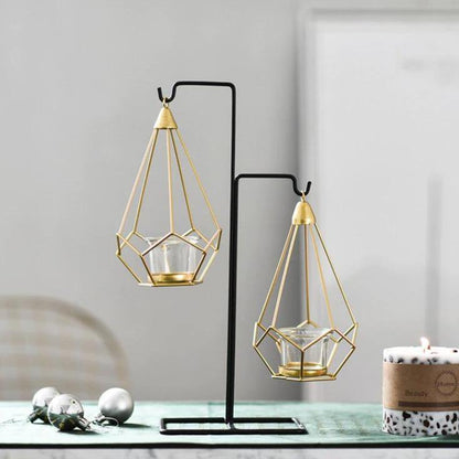 Candle Holders Geometric Iron Hanging Lantern Candle Holder or Vase sold by Fleurlovin, Free Shipping Worldwide