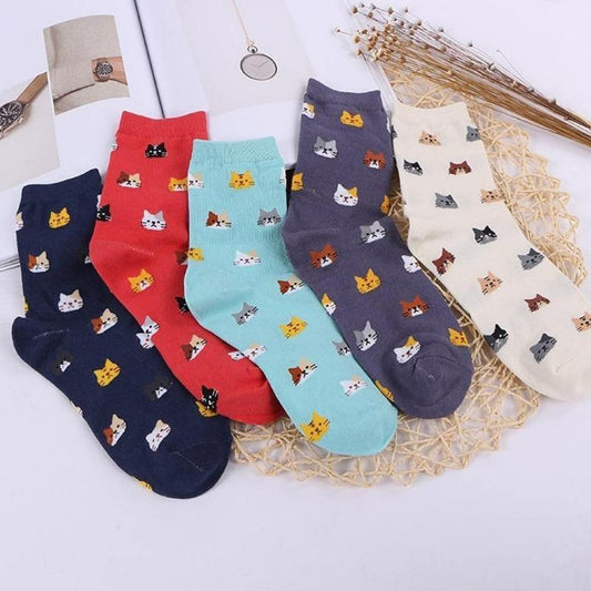  Casual Cat Socks sold by Fleurlovin, Free Shipping Worldwide
