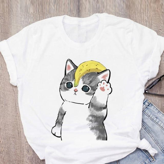  Cat Banana T-Shirt sold by Fleurlovin, Free Shipping Worldwide