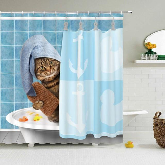  Cat Bath Curtain sold by Fleurlovin, Free Shipping Worldwide