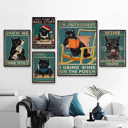  Cat Bio Wall Art sold by Fleurlovin, Free Shipping Worldwide