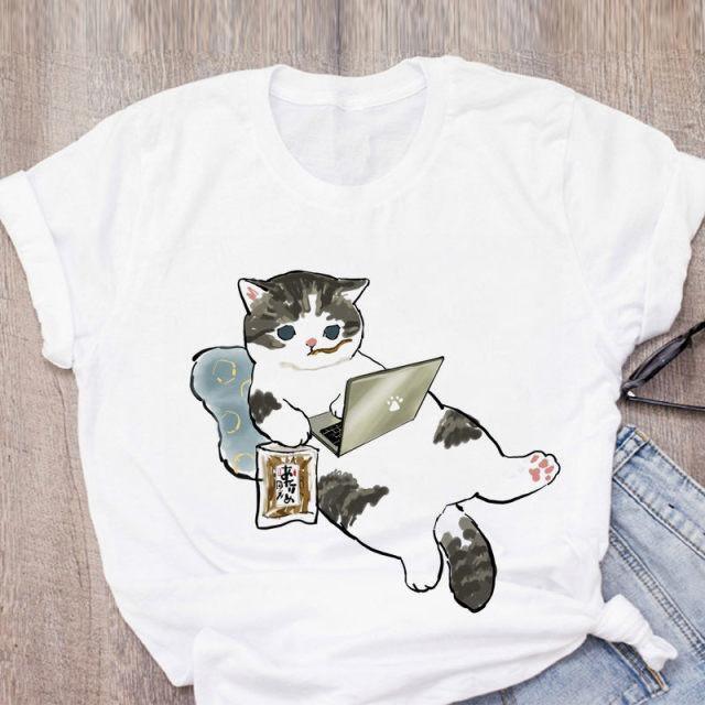  Cat Chill T-Shirt sold by Fleurlovin, Free Shipping Worldwide