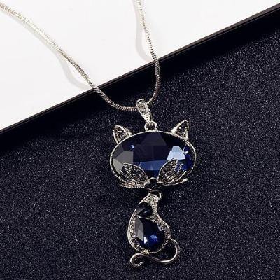  Cat Crystal Necklace sold by Fleurlovin, Free Shipping Worldwide