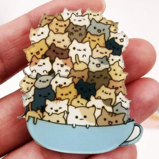  Cat Gathering Brooch sold by Fleurlovin, Free Shipping Worldwide